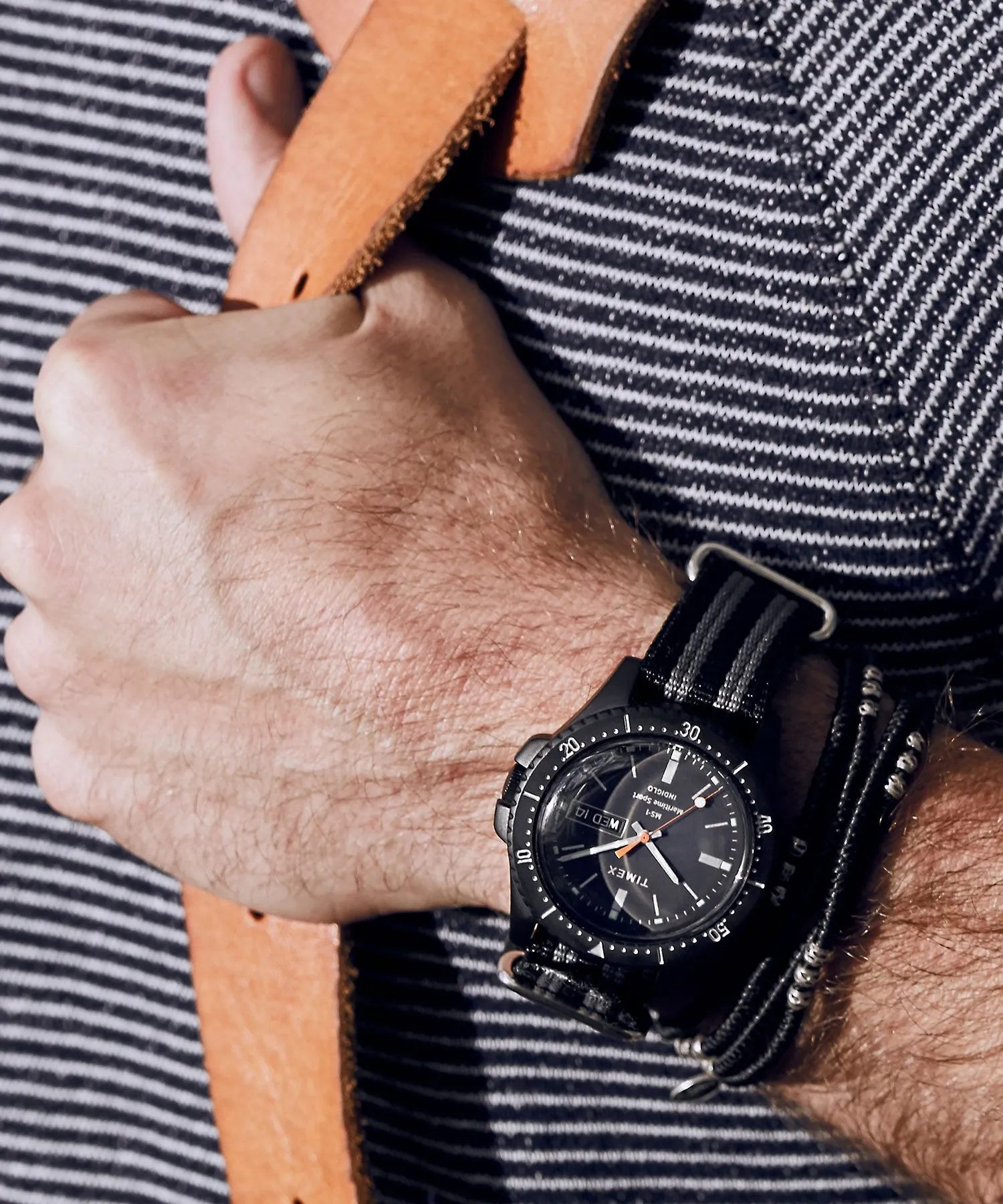 Timex   Todd Snyder Maritime Sport MS1 Watch in Black 41mm