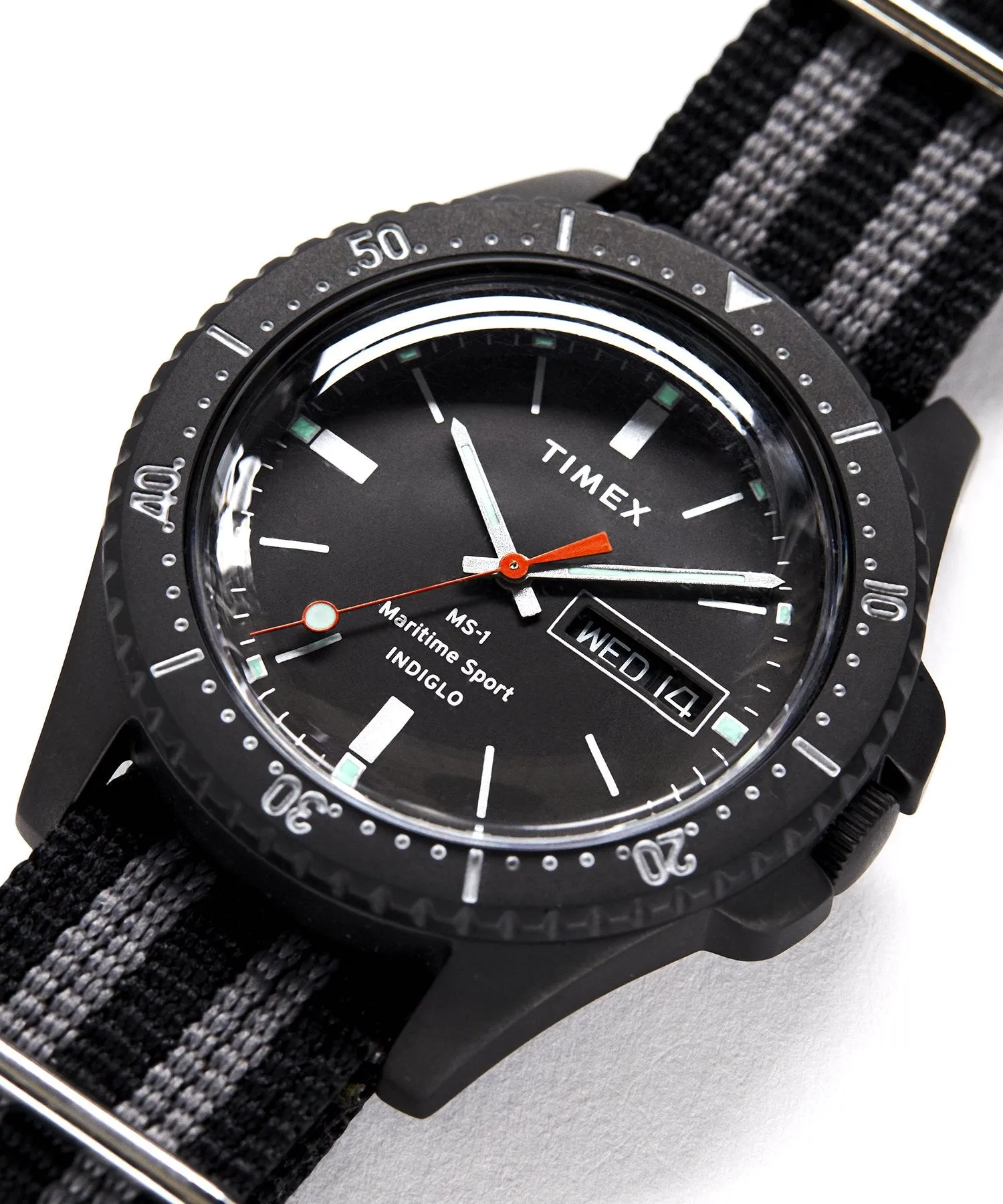 Timex   Todd Snyder Maritime Sport MS1 Watch in Black 41mm