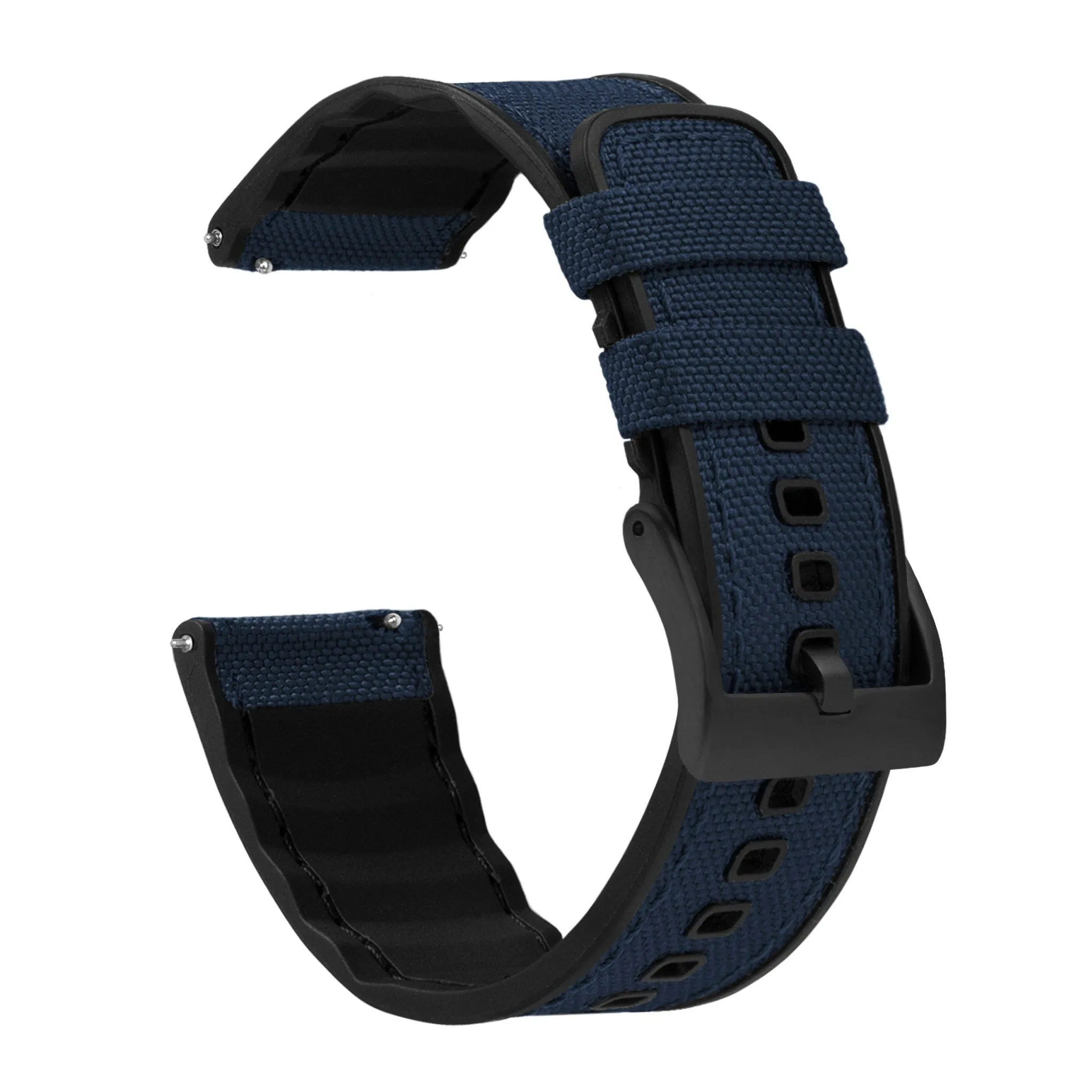 Timex Weekender Expedition Watches Cordrua Fabric Silicone Hybrid Navy Blue Watch Band