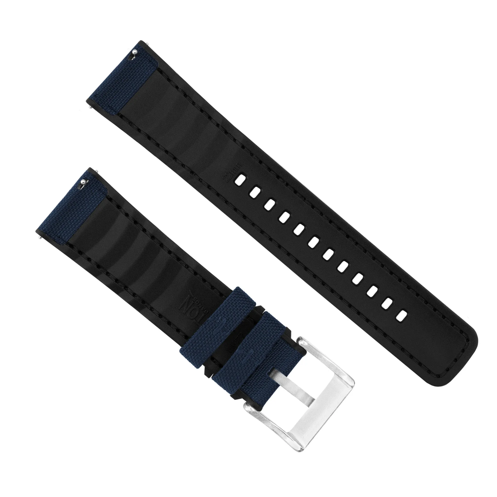 Timex Weekender Expedition Watches Cordrua Fabric Silicone Hybrid Navy Blue Watch Band