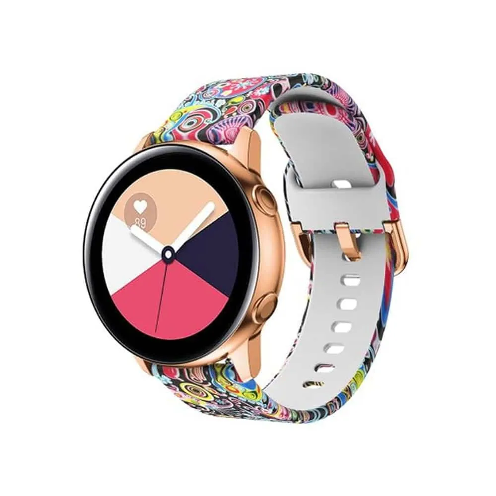 Universal Replacement Infinite Illusion Silicone Strap 18mm - Colorful jellyfish