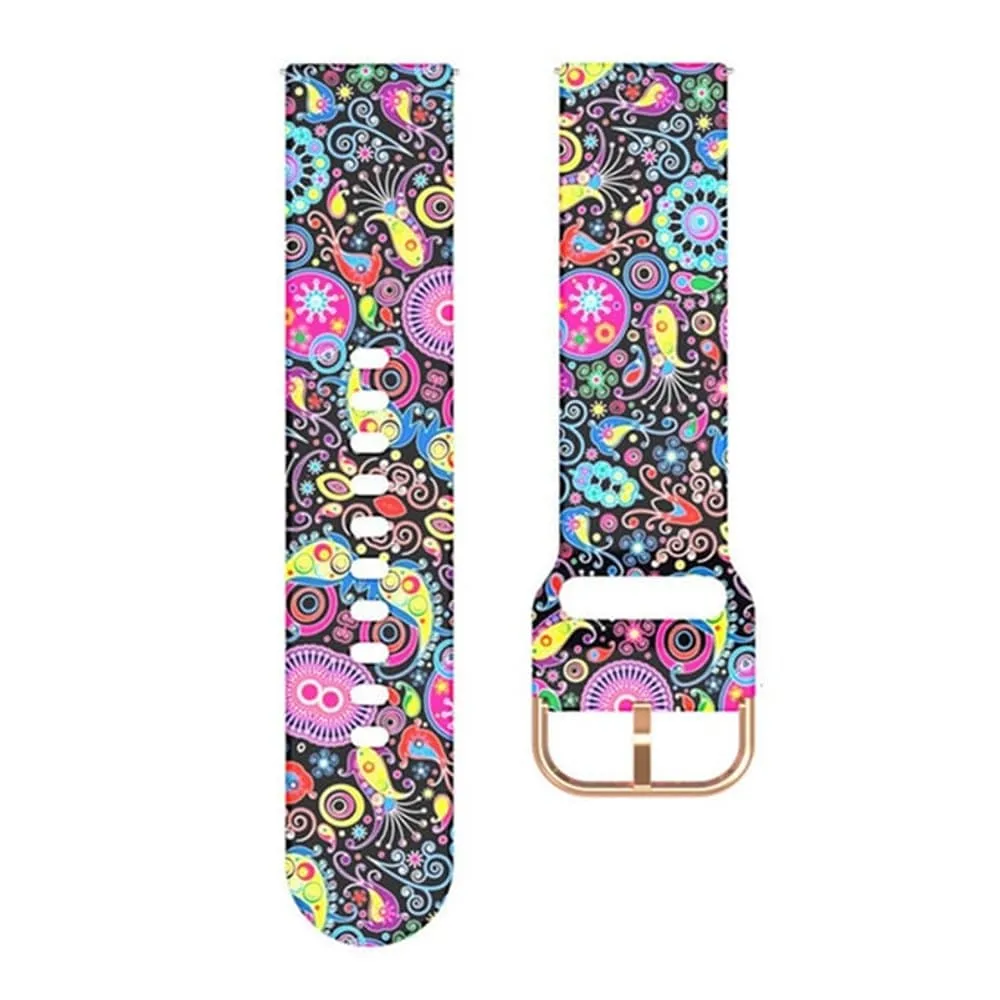 Universal Replacement Infinite Illusion Silicone Strap 18mm - Colorful jellyfish