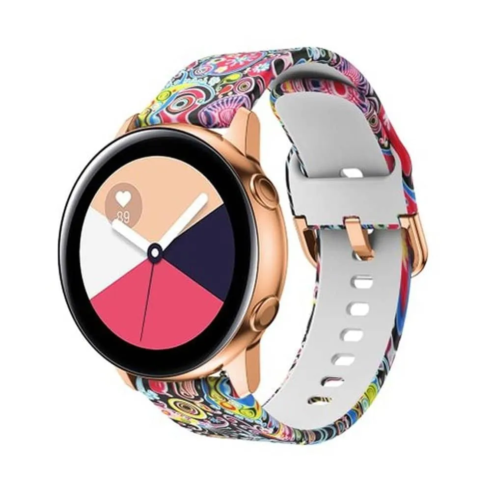 Universal Replacement Infinite Illusion Silicone Strap 18mm - Colorful jellyfish