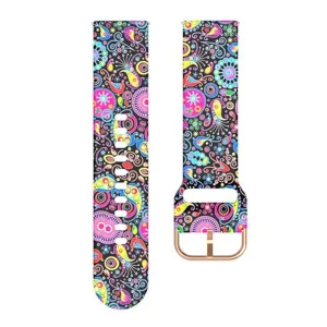 Universal Replacement Infinite Illusion Silicone Strap 18mm - Colorful jellyfish