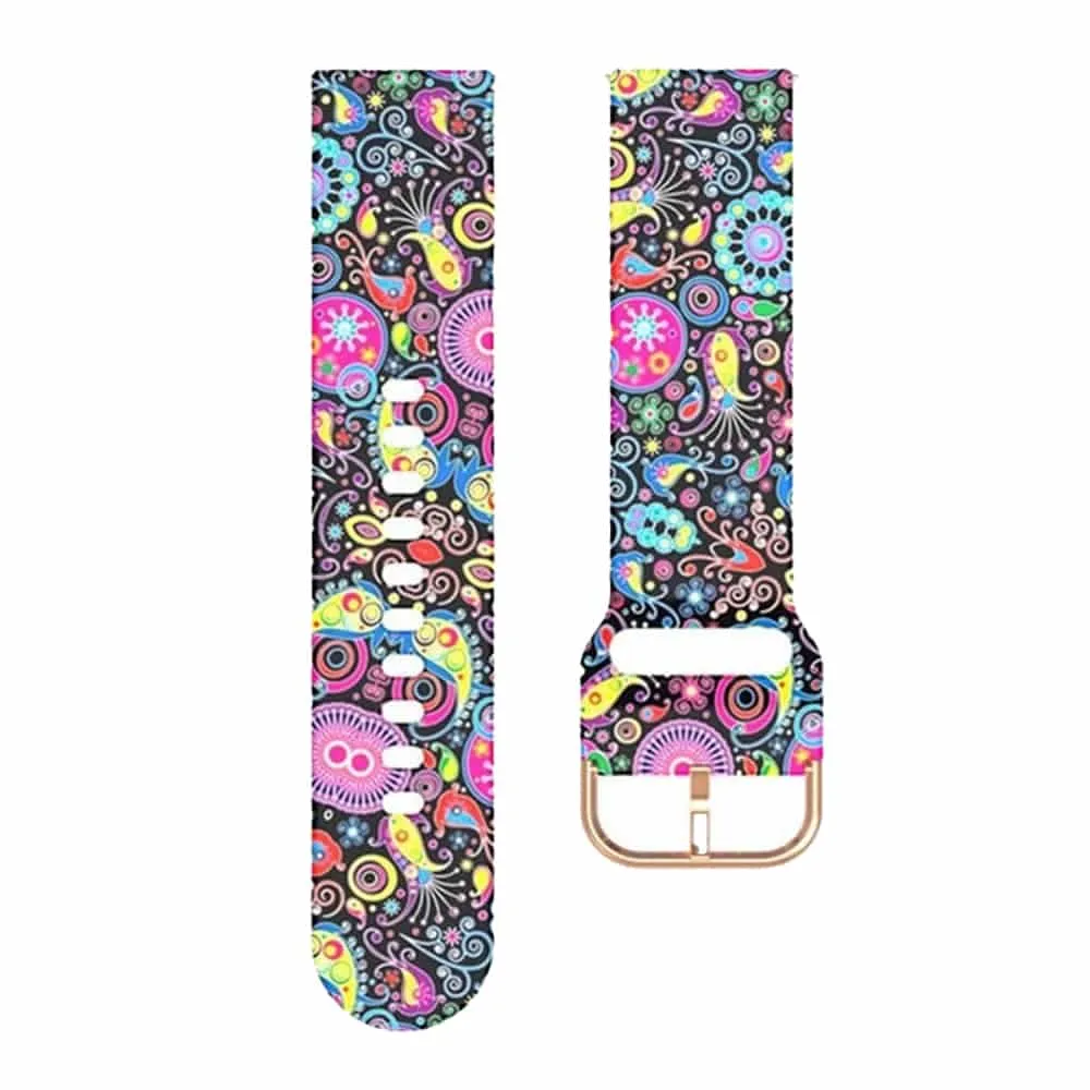 Universal Replacement Infinite Illusion Silicone Strap 18mm - Colorful jellyfish