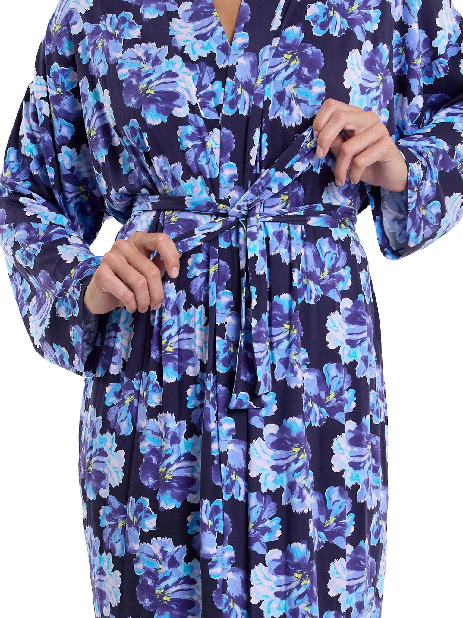 Unwind Knee Length Robe Nightfall Purple Sale