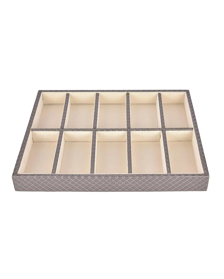 Versatile Faux Leather Jewellery Tray | 13 x 11 inches