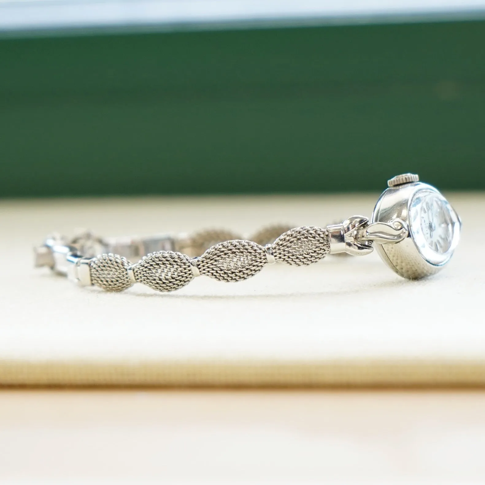 Vintage ELGIN 21 Jewels Ladies Cocktail Watch Cal. Grade 316 Original Speidel Mesh Bracelet Swiss - In Box!