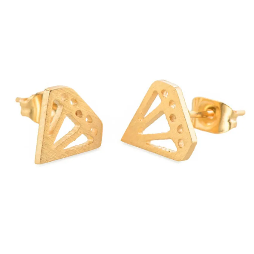 Vintage Geometric Cone Shaped Stud Earrings Charm