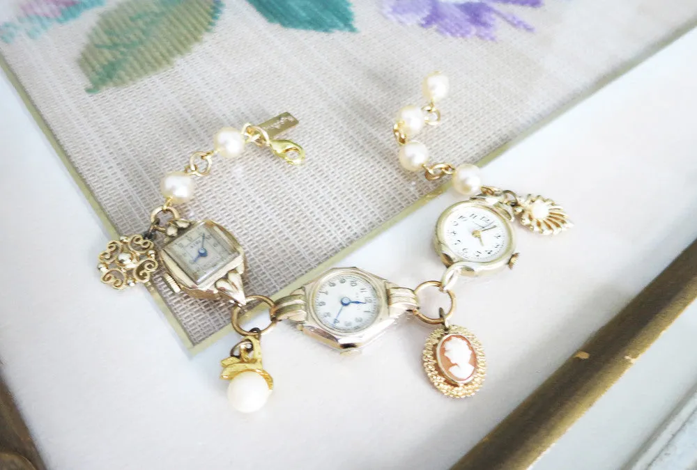 Vintage Watch Charm Bracelet