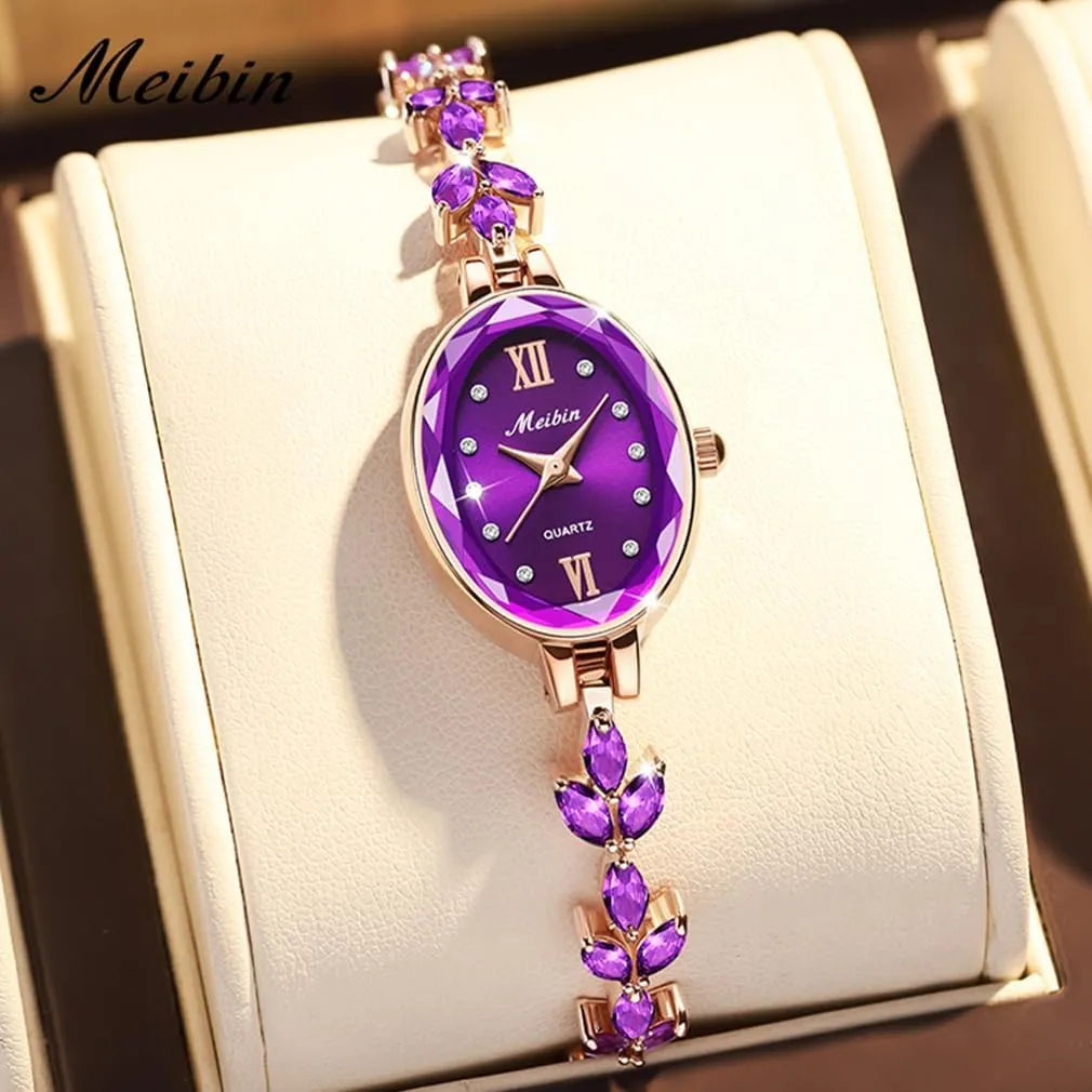 Watches for Women Green Bracelet Crystal Diamond Bangle Ladies Female Small Fashion Luxury Thin Waterproof Quartz Girls Wife Gifts Oval Gold Wrist Watch