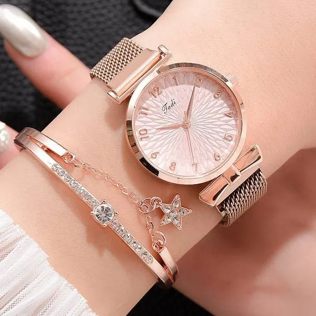 Women Bracelet Quartz Watches For Women Magnetic Watch Ladies Sports