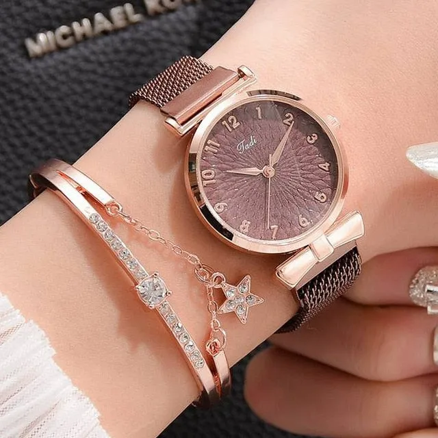 Women Bracelet Quartz Watches For Women Magnetic Watch Ladies Sports