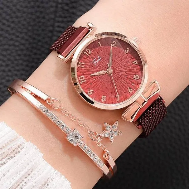 Women Bracelet Quartz Watches For Women Magnetic Watch Ladies Sports