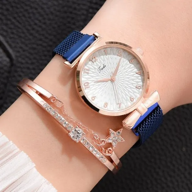 Women Bracelet Quartz Watches For Women Magnetic Watch Ladies Sports