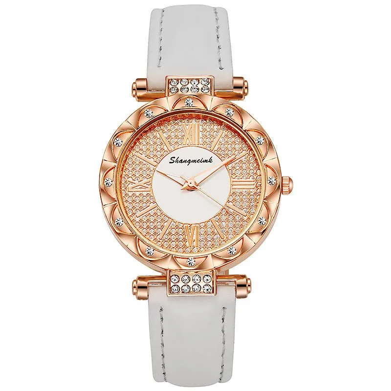 Women's Diamond-Encrusted Quartz Watch