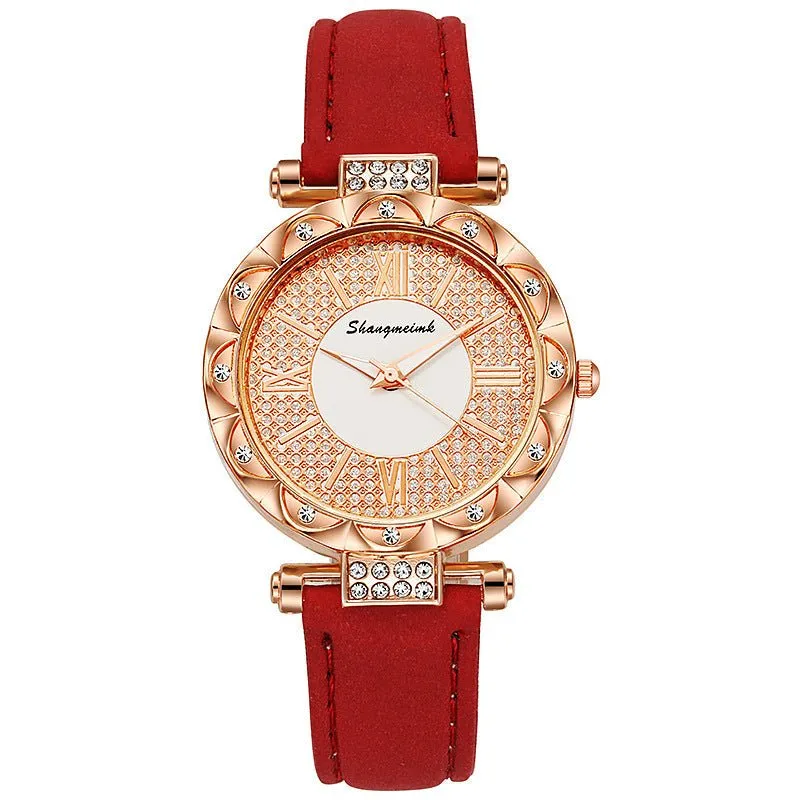 Women's Diamond-Encrusted Quartz Watch