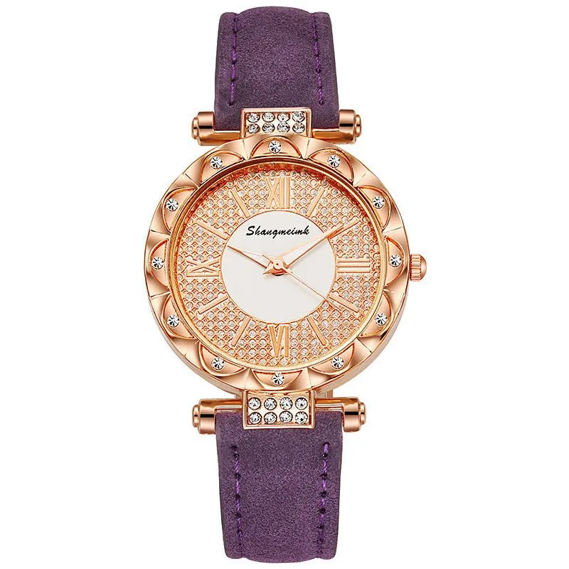 Women's Diamond-Encrusted Quartz Watch